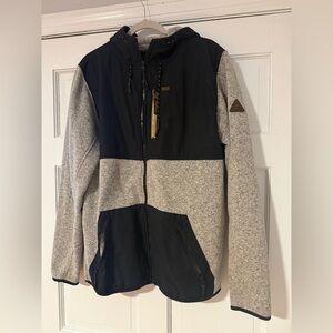 Billabong Black and Gray Hooded Jacket